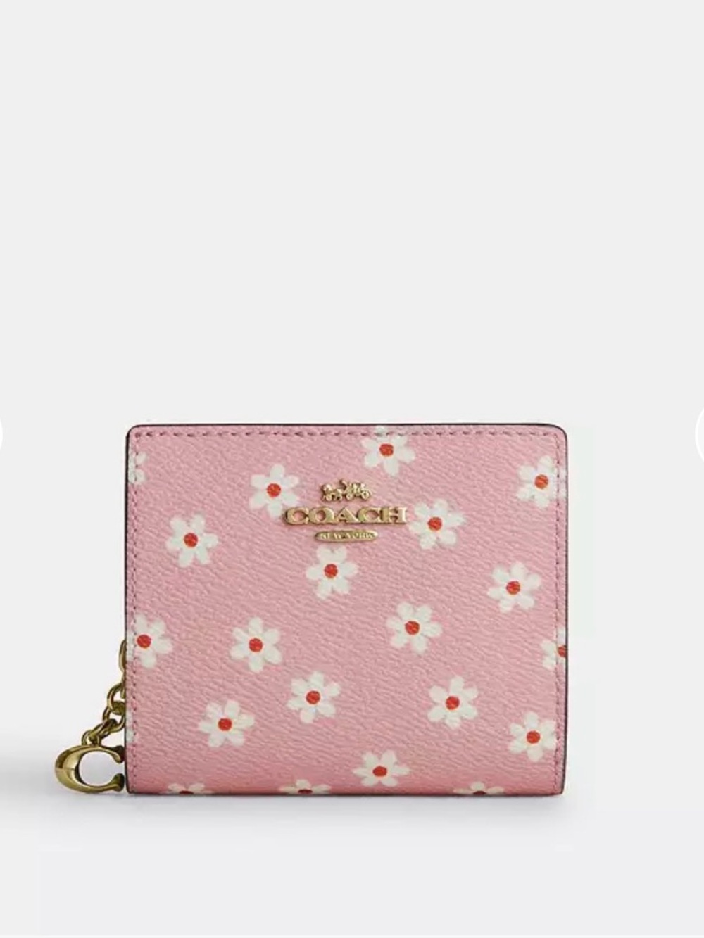 Coach Pink Snap Wallet With Floral Print NWT